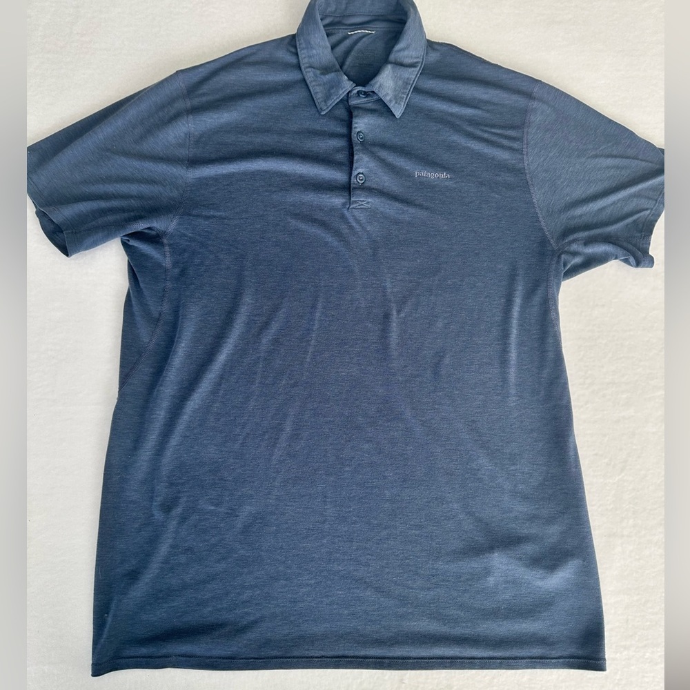 Patagonia polo shirt worn wear collection  heather blue men’s size large